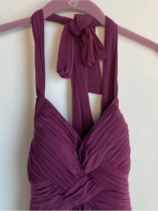 BCBG Dresses & Skirts - Plum BCBG Max Azria Halter Neck Ruched Maxi Dress Size2